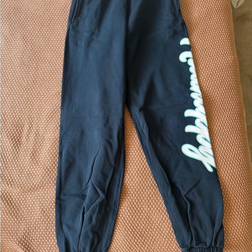 Madhappy Navy Blue Joggers with Script Logo